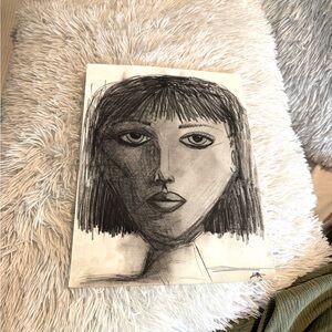 Self portrait. Charcoal. 12x9”